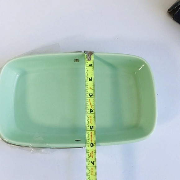 NIB Vintage Andre Richard Towel Holder In Green With SS Handle Made Japan RARE - Picture 6 of 7